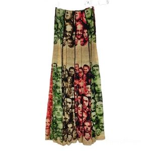 Jean Paul Gaultier Maille Femme Skirt Iconic Faces Medium Maxi Mesh Vintage